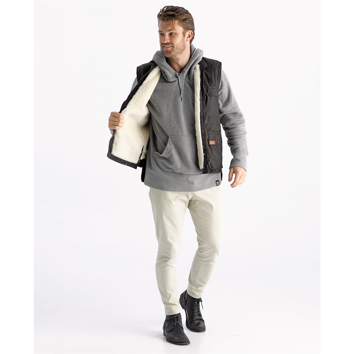 Didgeridoonas Woollen Pocket Oilskin Vest "The Rawson"