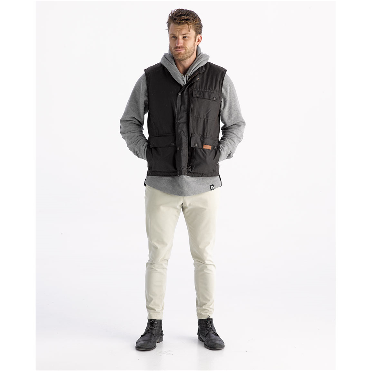 Didgeridoonas Woollen Pocket Oilskin Vest "The Rawson"