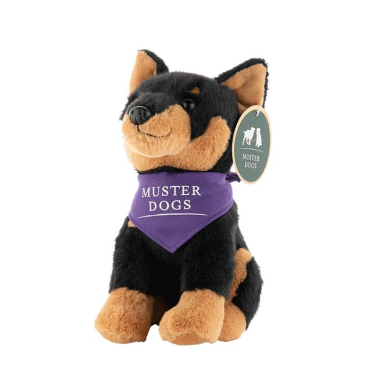 Muster Dogs Plush Toy - Black & Tan Kelpie