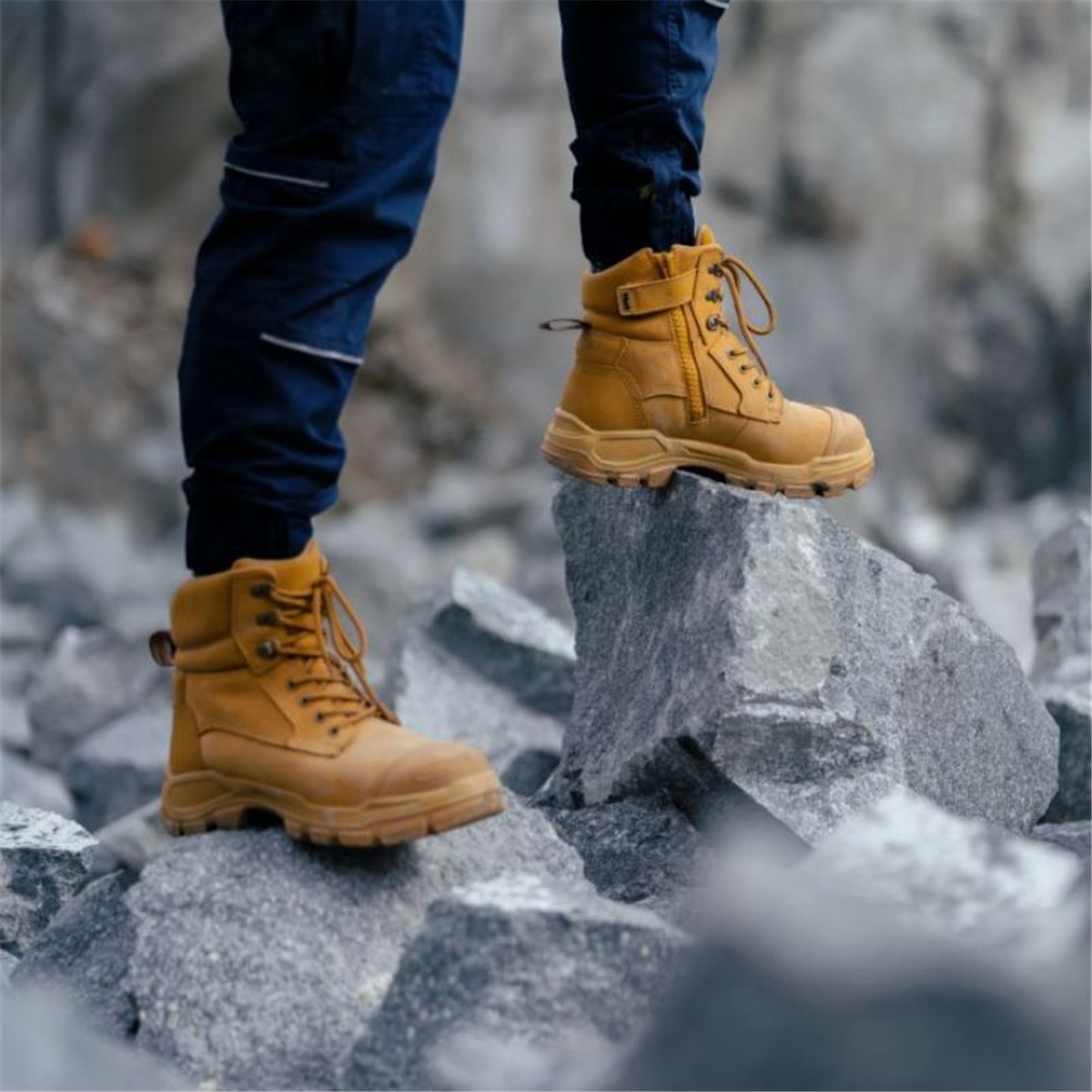 Blundstone Rotoflex Steel 9060 Zip/Lace Wheat