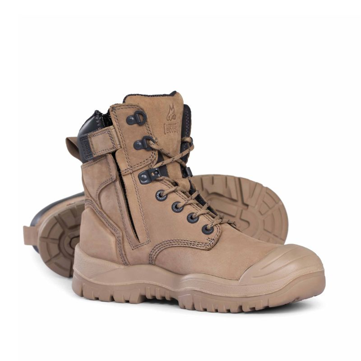 Mongrel 561060 High Leg Zip Sider Safety Boot - Stone