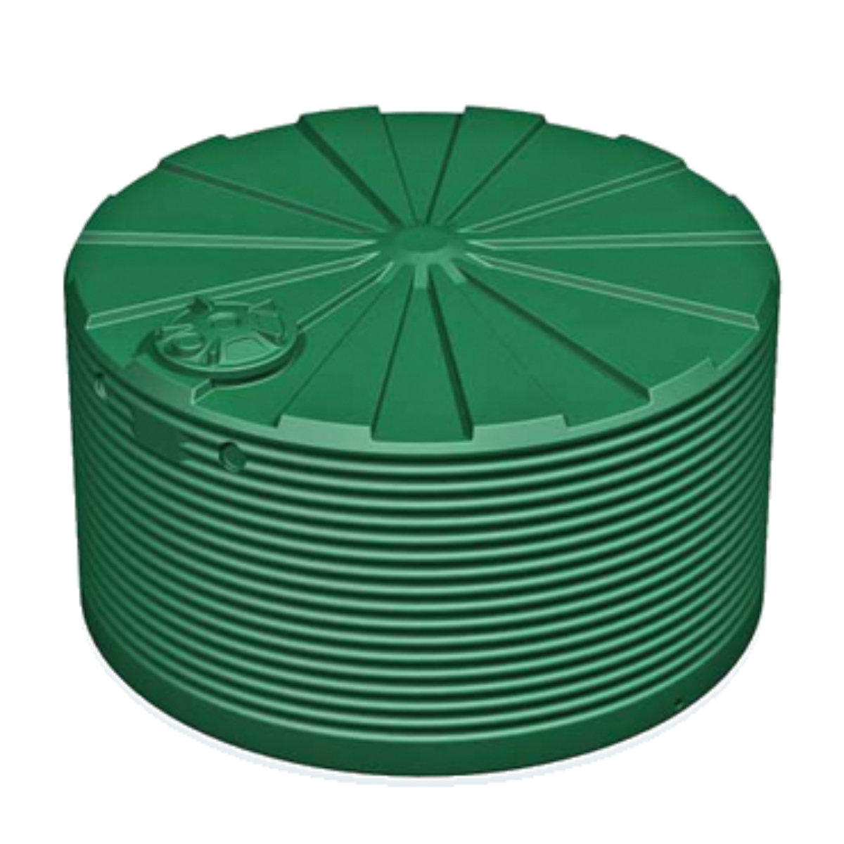 Team Poly 9,000 Litre Squat Round Rainwater Tank