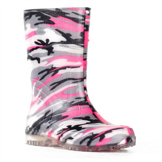 Kids Bubblegummer Gumboots - Pink Camo