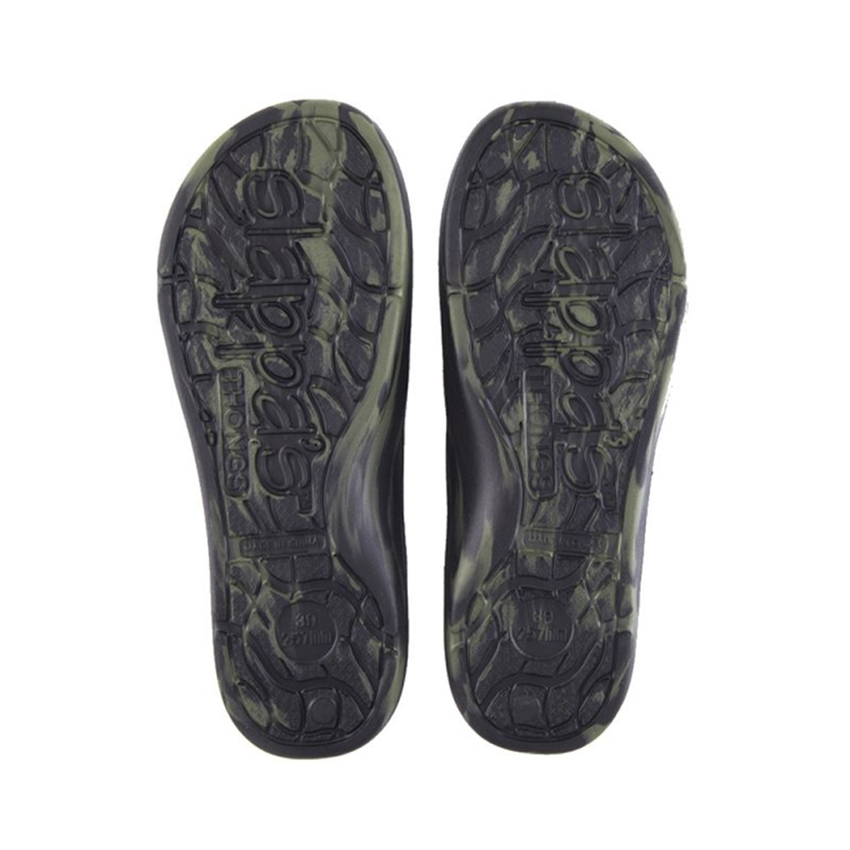 Slappa's Thongs - Black Green