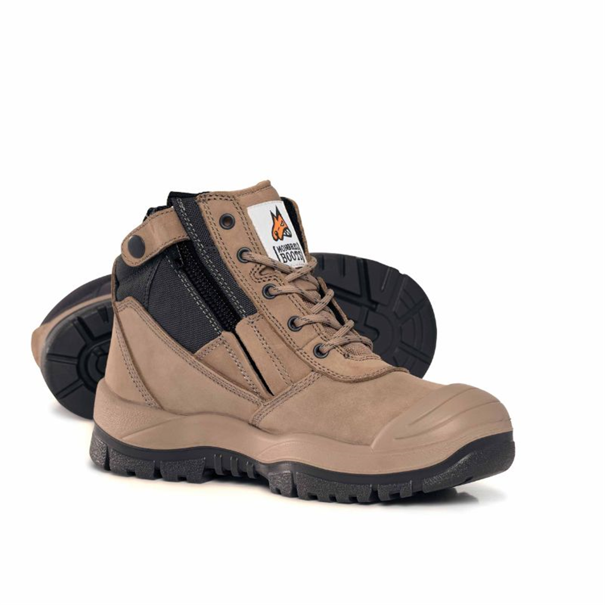 Mongrel 461060 Zip Sider Safety Boot - Stone