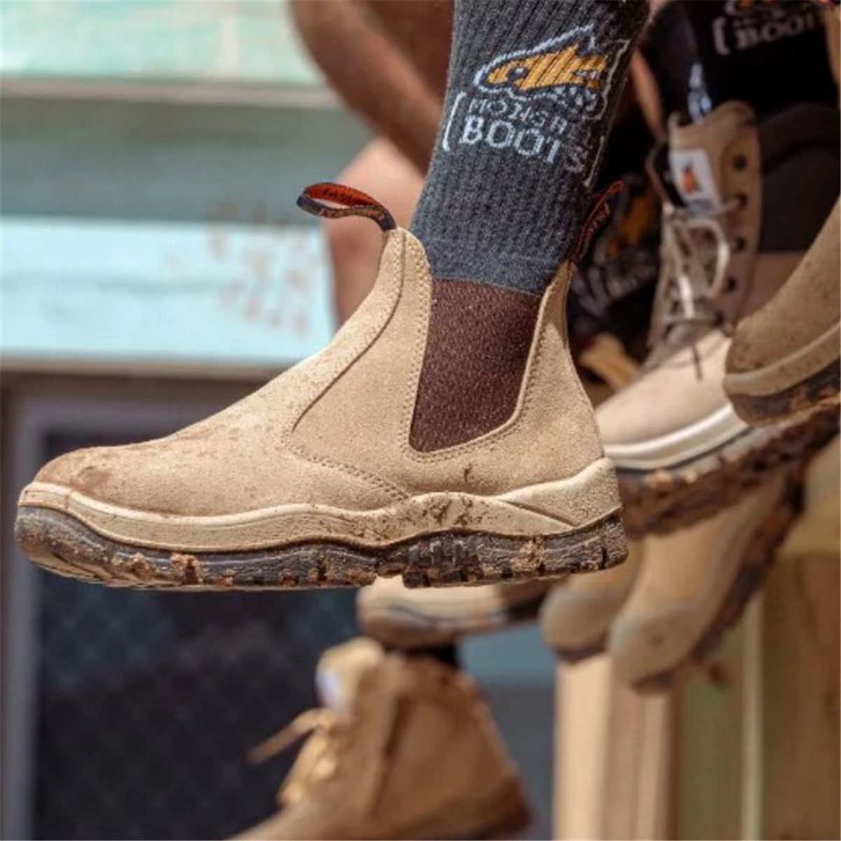 MONGREL BOOTS - 240040 ELASTIC SIDED SAFETY - WHEAT SIZE 7