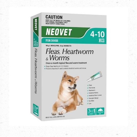 Neovet Flea and Worming For Medium Dogs 4 to 10kg - Aqua