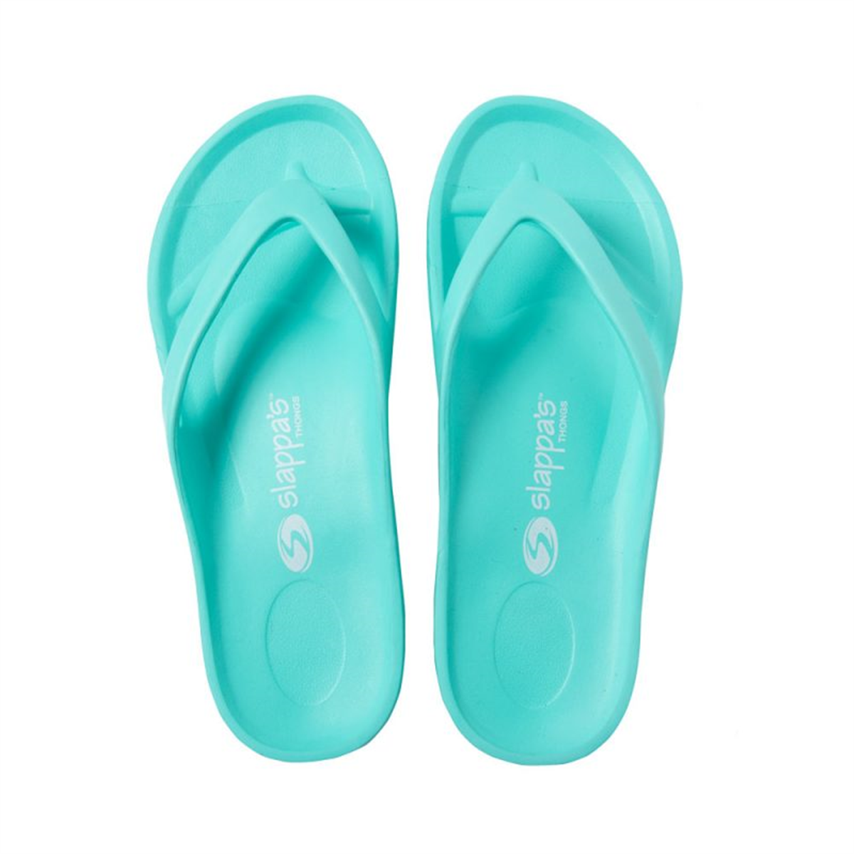 SLAPPA'S ARCH SUPPORT THONGS - SEAFOAM GREEN - SIZE EU38