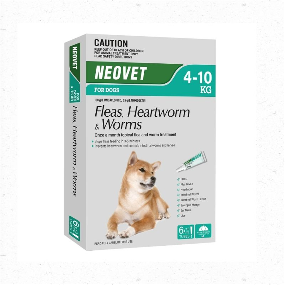 Neovet Flea and Worming For Medium Dogs 4 to 10kg - Aqua