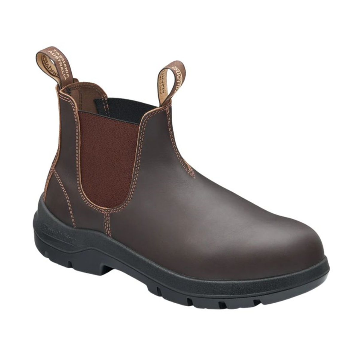 Front side view of a Blundstone 710 work boot