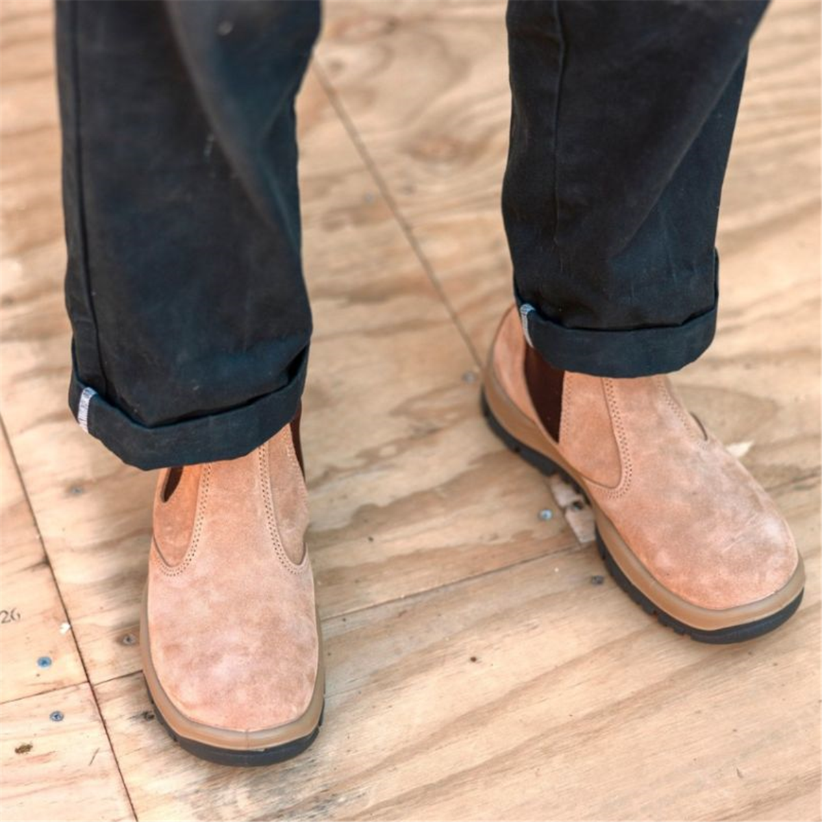 MONGREL BOOTS - 240040 ELASTIC SIDED SAFETY - WHEAT SIZE 7