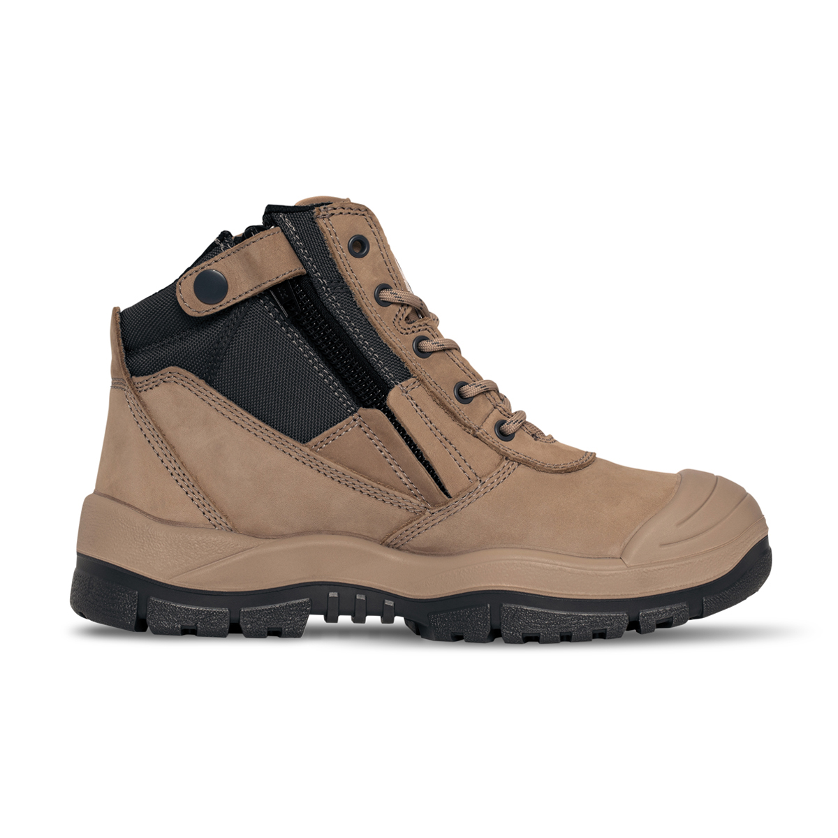 Mongrel 461060 Zip Sider Safety Boot - Stone